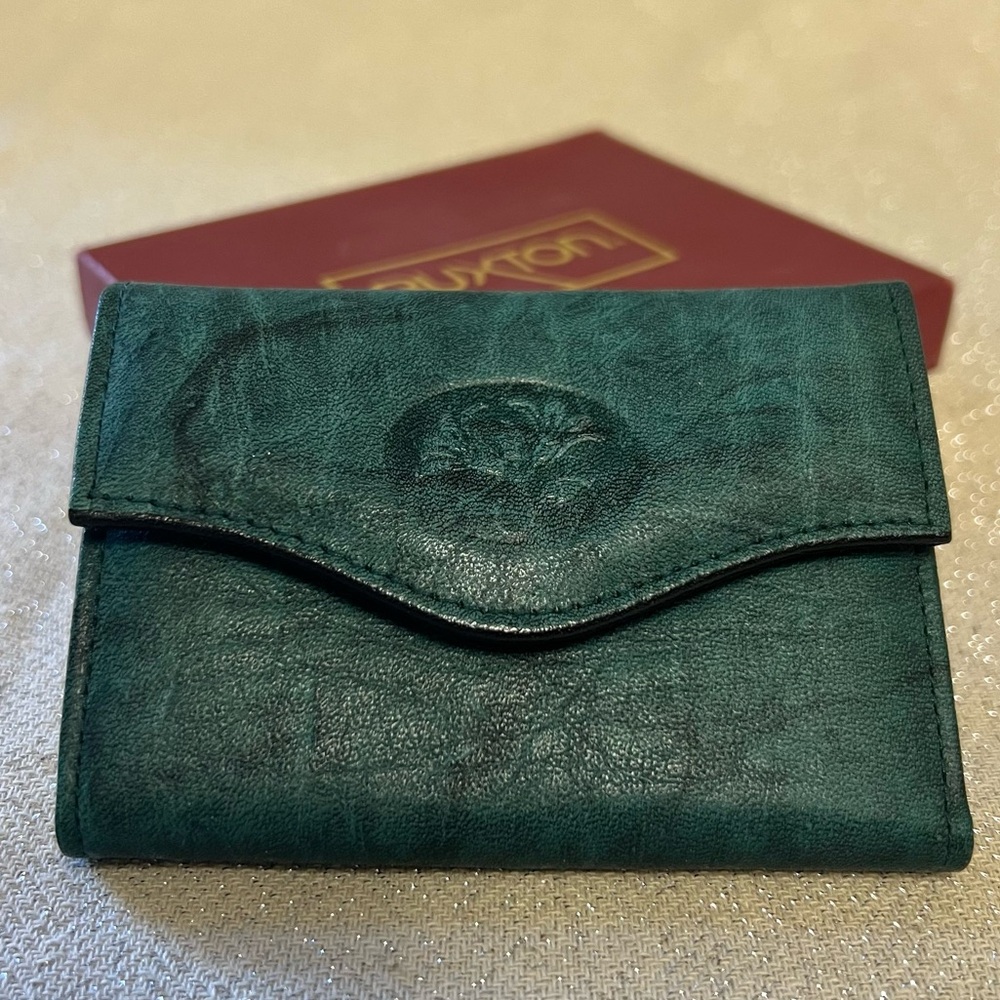 ♠️ Buxton Teal Green Leather Keyholder Wallet